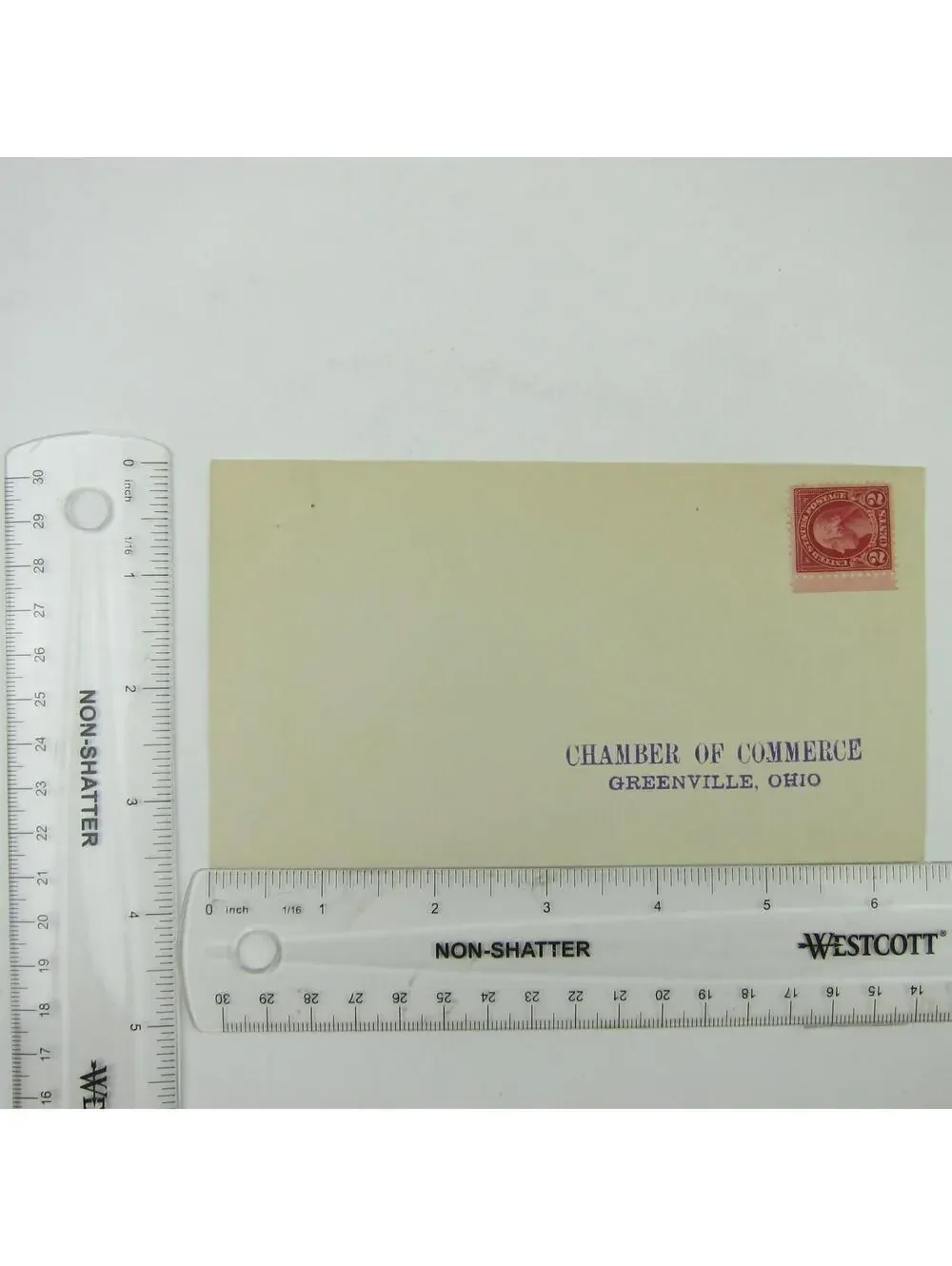 US Postal Stationery Chamber of Commerce Greenville Ohio 2c Washington Antique